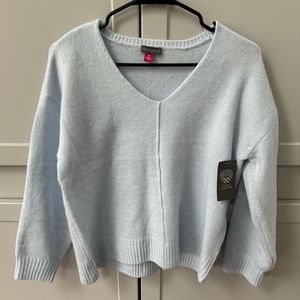 Light blue V-neck Vince Camuto sweater, size XS